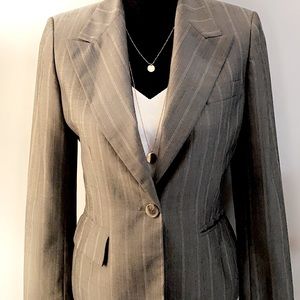 Anne Klein Suit Pinstripe Blazer Jacket
